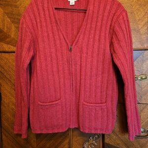 J CREW 100% Wool Size Medium Women's Pink Sweater